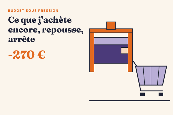 Budget sous pression : ce que j'achète encore, ce que je repousse et ce que j'ai arrêté